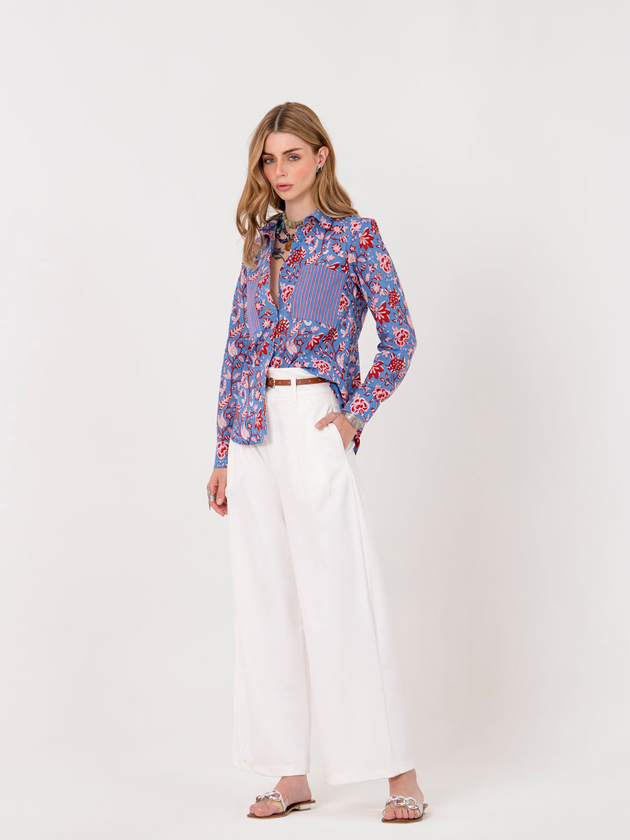 Blue Floral Shirt