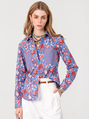 Blue Floral Shirt