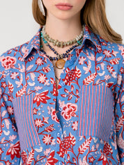 Blue Floral Shirt