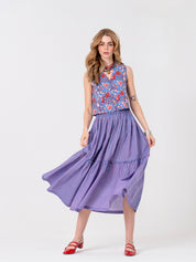 Blue Jacket Skirt Co-ord Set