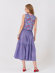 Blue Jacket Skirt Co-ord Set