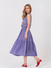 Blue Jacket Skirt Co-ord Set