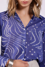 Blue Bandhej Shirt
