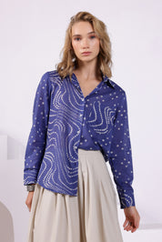 Blue Bandhej Shirt