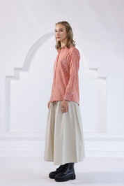 Peach Bandhej Shirt