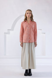 Peach Bandhej Shirt