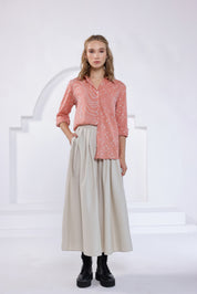 Peach Bandhej Shirt