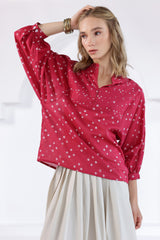 Pink Bandhej Oversized Top