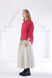 Pink Bandhej Oversized Top