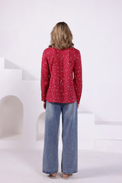 Pink Bandhej Collared Shirt