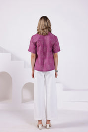 Purple Bandhej Shirt