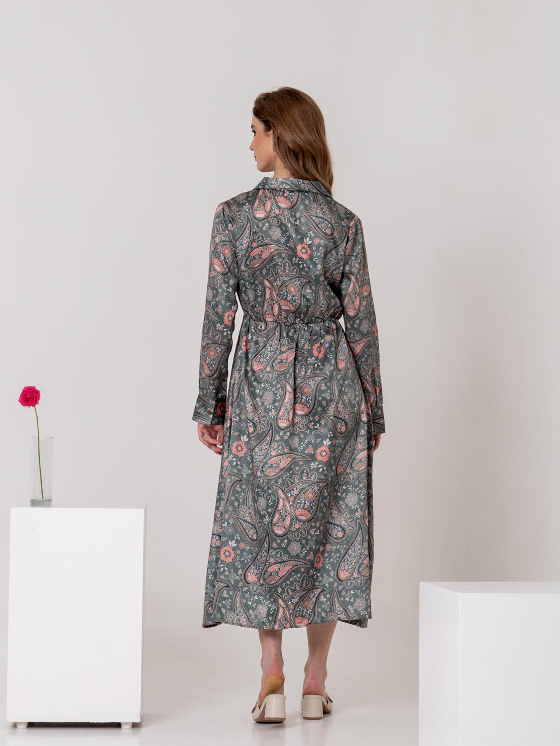 Veridian Paisley Dress