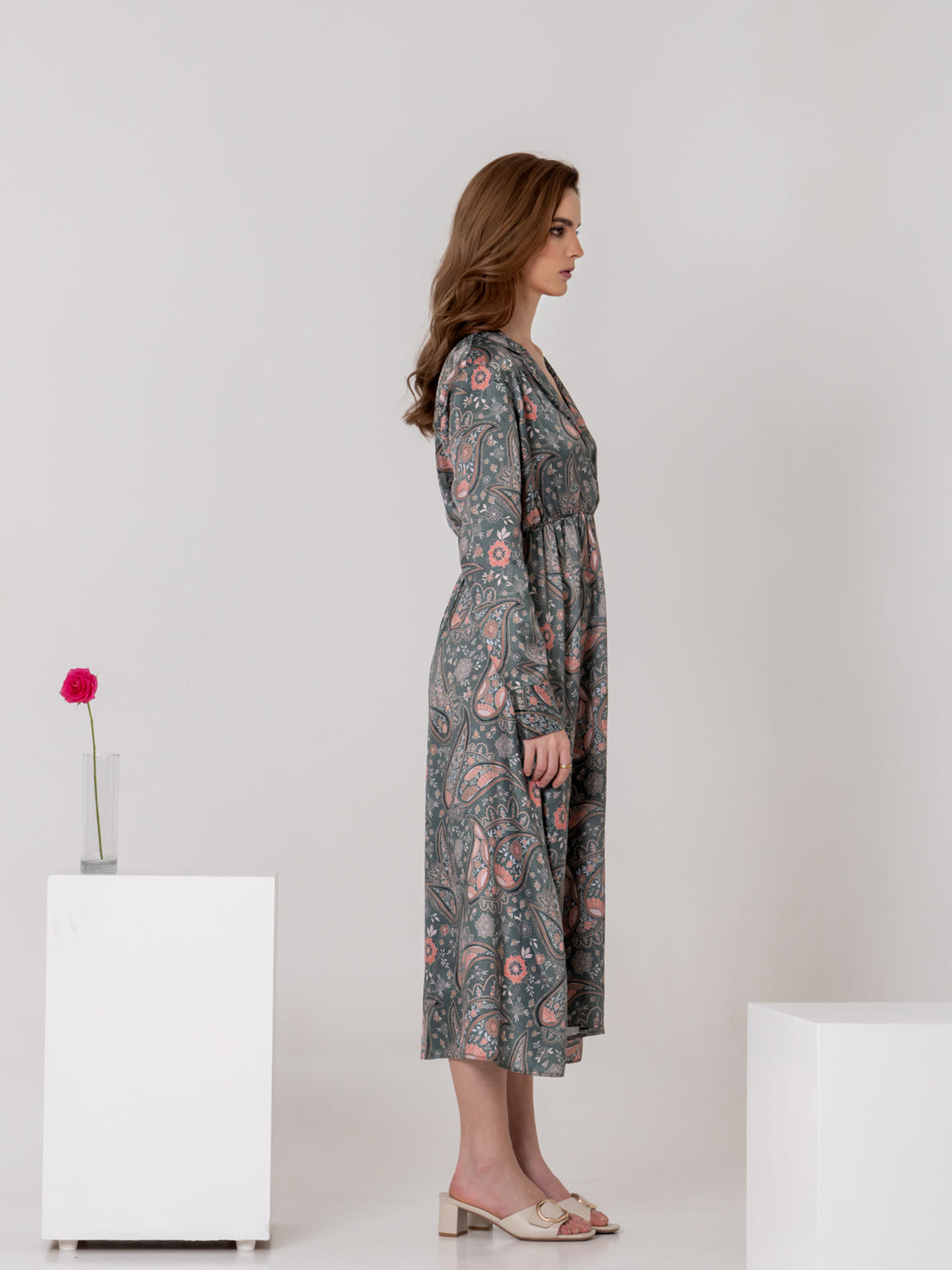 Veridian Paisley Dress