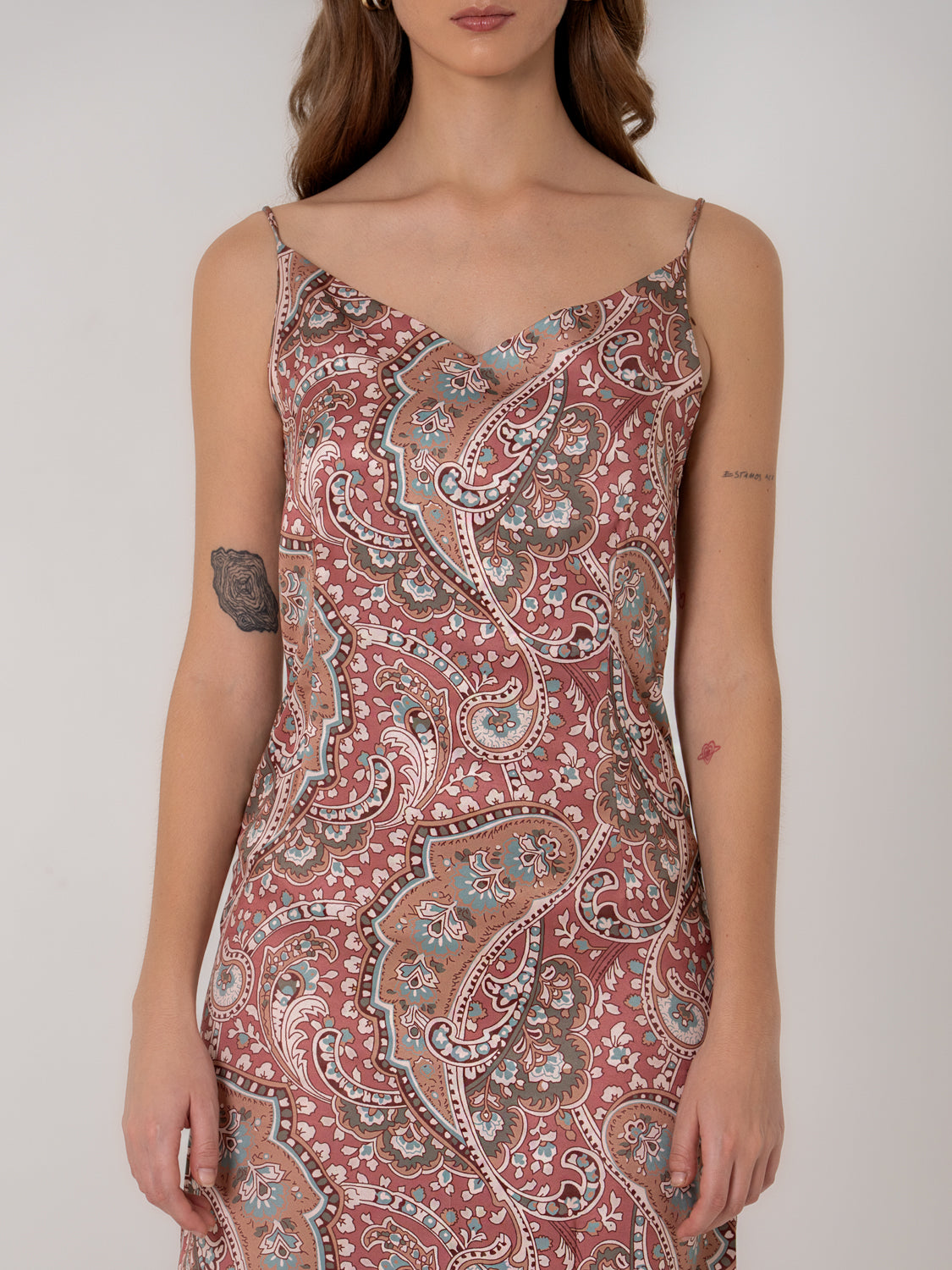 Mahogany Paisley Slip Dress S Mahogany Paisley Slip Dress S