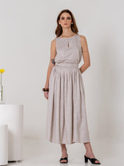 Dainty Heart Paisley Pleated Skirt