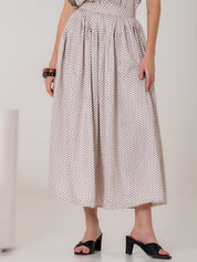 Dainty Heart Paisley Pleated Skirt