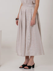 Dainty Heart Paisley Pleated Skirt