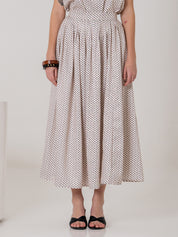 Dainty Heart Paisley Pleated Skirt