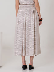 Dainty Heart Paisley Pleated Skirt