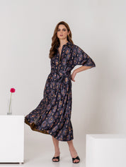 Midnight Medallion Shirt Dress