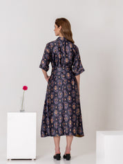 Midnight Medallion Shirt Dress