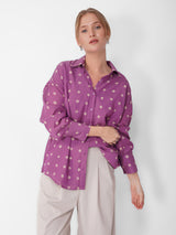 Classic Purple Bandhani Shirt