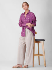 Classic Purple Bandhani Shirt
