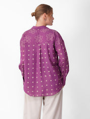 Classic Purple Bandhani Shirt