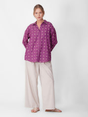 Classic Purple Bandhani Shirt