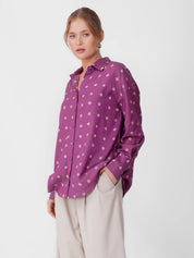 Classic Purple Bandhani Shirt