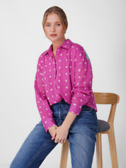 Pink Diamond Bandhani Printed Shirt
