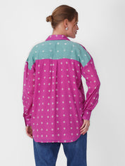 Pink Diamond Bandhani Printed Shirt