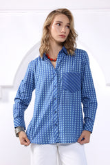 Indigo Stripes Pocket Shirt