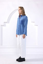 Indigo Stripes Pocket Shirt