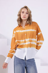 Orange Tie Dye Oversized Shirt
