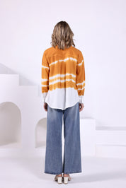 Orange Tie Dye Oversized Shirt