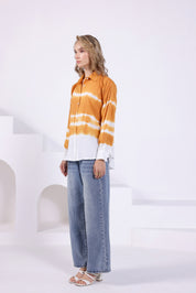 Orange Tie Dye Oversized Shirt