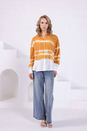 Orange Tie Dye Oversized Shirt